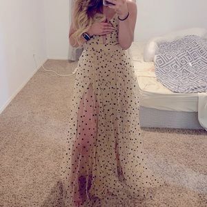 See through maxi dress